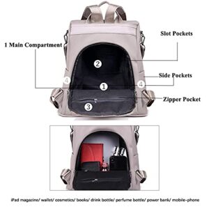 COFIHOME Backpack Purse Waterproof Shoulder Bag Contrast Color Anti-theft Purse for Women