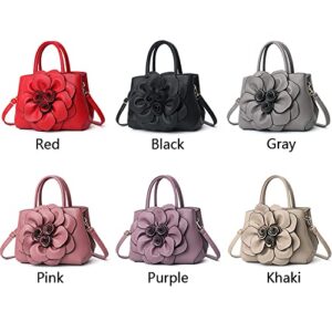 GJGJTER Women Soft Synthetic Patent Leather Simple Ladies Big Shoulder Hobo Crossbody Handbags Clutches Tote Satchel-Pink L