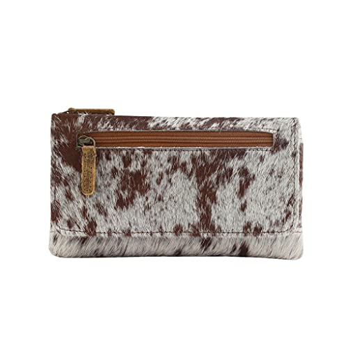 Myra Bag Wildfire Leather And Cowhide Wallet Upcycled Cowhide & Leather S-2714,Lightweight