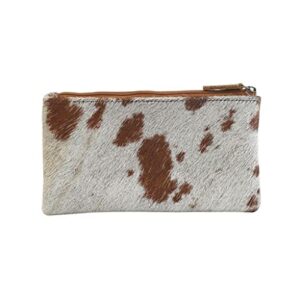 Myra Bag Wildfire Leather And Cowhide Wallet Upcycled Cowhide & Leather S-2714,Lightweight