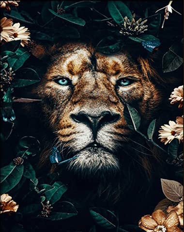 Animal Prints Wall Art Decor for Living Room, Safari Pictures Wall Decor for Bathroom, Safari Posters for Wall with Lion, Leopard,Elephant,Gorilla (8"x10" Unframed)