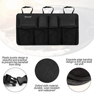 Car Trunk Organizer and Storage, Backseat Hanging Organizer, Super Capacity, Durable, Trunk Organizer for SUV, Van (Black)