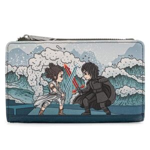loungefly star wars kylo and rey mixed emotions wallet