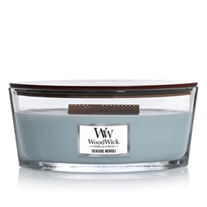 woodwick ellipse scented candle, seaside neroli, 16oz | up to 50 hours burn time