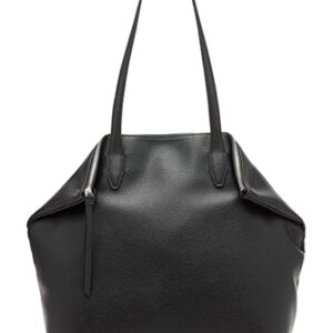 Calvin Klein Brenda Top Zip Tote, Black/Silver