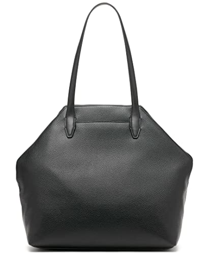 Calvin Klein Brenda Top Zip Tote, Black/Silver