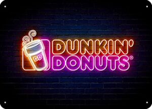 ristata dunkin donuts food logos home bar kitchen 12x8inch metal tin sign