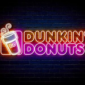 Ristata Dunkin Donuts Food Logos Home Bar Kitchen 12X8Inch Metal Tin Sign