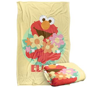 Sesame Street Flowers for You Officially Licensed Silky Touch Super Soft Throw Blanket 36" x 58"