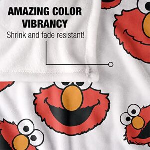 Sesame Street Elmo Face Pattern Officially Licensed Silky Touch Super Soft Throw Blanket 36" x 58"