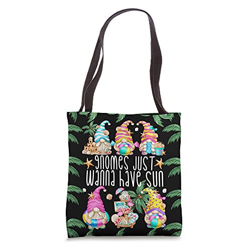 Gnomes Just Wanna Have Sun For Girls - Funny Summer & Beach Tote Bag