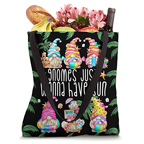 Gnomes Just Wanna Have Sun For Girls - Funny Summer & Beach Tote Bag