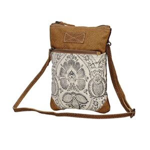 Myra Bag Soul Searcher Small & Cross Body Bag Upcycled Canvas & Leather S-2535