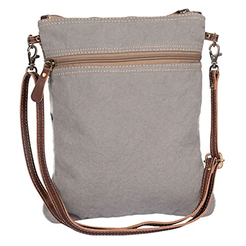 Myra Bag Bewitching Hues Small & Crossbody Bag Upcycled Canvas, Leather, Cowhide & Rug S-2178