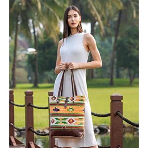 Myra Bag Owner'S Pride Tote Bag Upcycled Cotton & Hair Leather S-3050