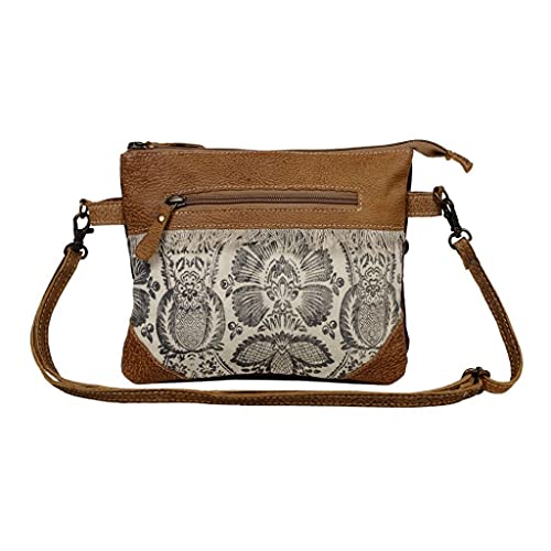 Myra Bag Nifty Small & Cross Body Bag Upcycled Canvas & Leather S-2600