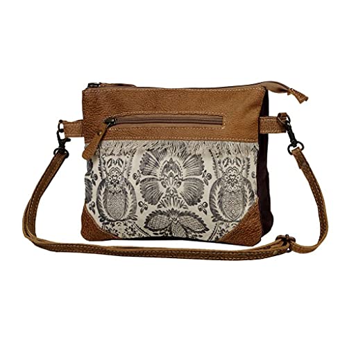 Myra Bag Nifty Small & Cross Body Bag Upcycled Canvas & Leather S-2600