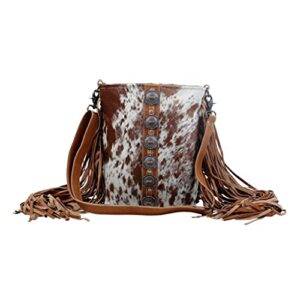 myra bag flouncy cowhide bag upcycled cowhide & leather s-2850