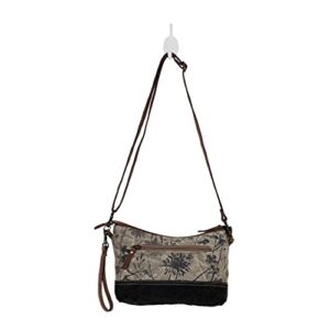 Myra Bag Dainty Delight Small & Cross Body Bag Upcycled Canvas & Leather S-2567