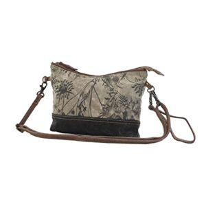 Myra Bag Dainty Delight Small & Cross Body Bag Upcycled Canvas & Leather S-2567