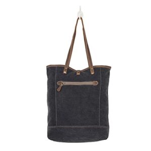 Myra Bag Benevolence Tote Bag Upcycled Canvas, Rug & Leather S-2650