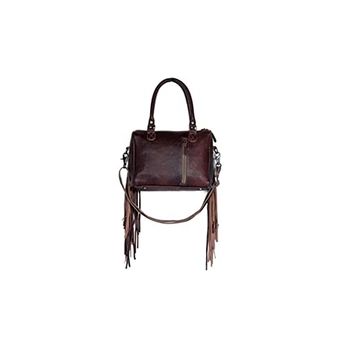 Myra Bag Women's Cowhide Satchel Brown One Size