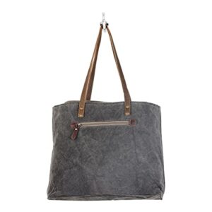 Myra Bag Neighbor'S Envy Tote Bag Upcycled Cotton & Hair Leather S-3049