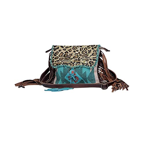 Myra Bag Drizzle Small Crossbody Leopard Aqua