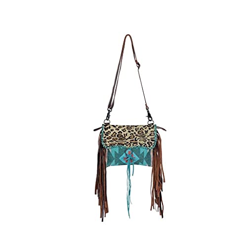 Myra Bag Drizzle Small Crossbody Leopard Aqua