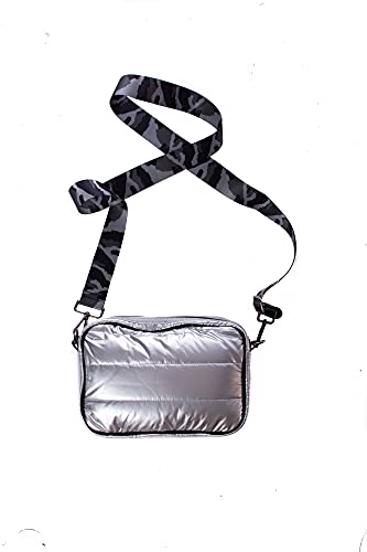 Haute Shore Drew Chill Crossbody Tote, Silver WGrey Camo Strap