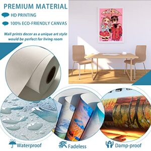 MUTOGLAVA Wall Art Decor Toilet-Bound Hanako-kun Posters, Anime Pictures Canvas Prints for Bedroom Decoration, Painting Aesthetic Photo Decor Livingroom Bathroom-Unframed-16 * 24 Inches (PINK)