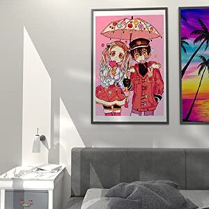 MUTOGLAVA Wall Art Decor Toilet-Bound Hanako-kun Posters, Anime Pictures Canvas Prints for Bedroom Decoration, Painting Aesthetic Photo Decor Livingroom Bathroom-Unframed-16 * 24 Inches (PINK)