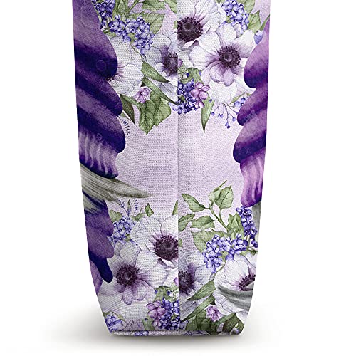 Aesthetic Purple Gnome Lover Design Cute Anemone Pattern Tote Bag