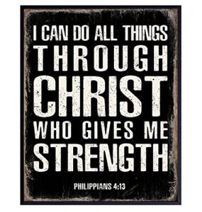 i can do all things through christ – philippians 4 13 – religious wall decor – christian gifts for men – catholic gifts – inspirational bible verses wall decor – scripture wall art – jesus wall decor