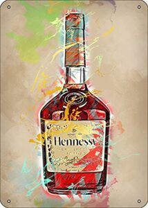 ristata hennessy alcohol home bar kitchen 12x8inch metal tin sign
