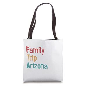 family trip arizona vacation matching vintage retro tote bag