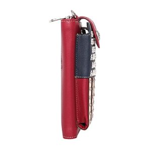 Montana West American Flag Cell Phone Purse Wallet with Detachable Strap Crossbody Cellphone Pouch US04-183RD