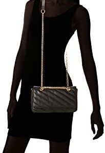 The Drop Women's Koko Quilted Flap Bag, Black, One Size