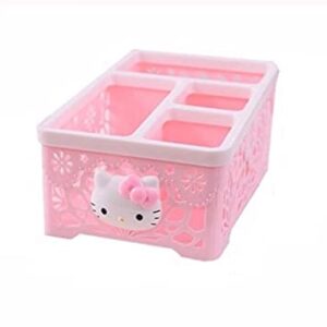 WQURC New Pink Cute Kitty Storage Box Multi Purpose Storage Box Basket