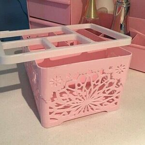 WQURC New Pink Cute Kitty Storage Box Multi Purpose Storage Box Basket