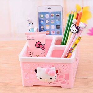 WQURC New Pink Cute Kitty Storage Box Multi Purpose Storage Box Basket