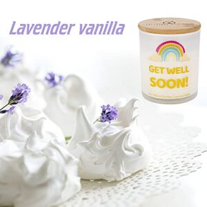 Get Well Soon Jar Candle- I Miss You Scented Candle, Cheer Up Gifts for Women and Men. Ideal Healing Get Well Gift for Women, Lover, Best Friends. Get Well Soon Gifts (Lavender Vanilla, 10oz)