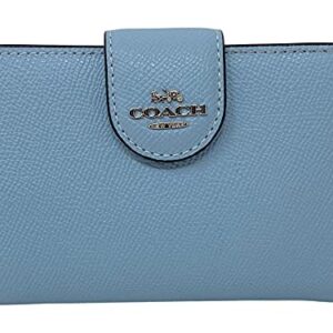 Coach Crossgrain Leather Medium Corner Zip Wallet Style No.6390 Waterfall