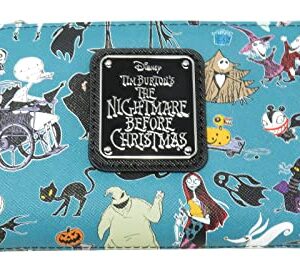 Loungefly Disney The Nightmare Before Christmas Allover Print Bi-fold Wallet