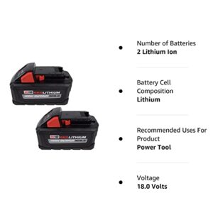 MilwaukeeTool 48-11-1862 M18 Lithium-Ion High Output 6.0Ah Battery Pack (2-Pack)