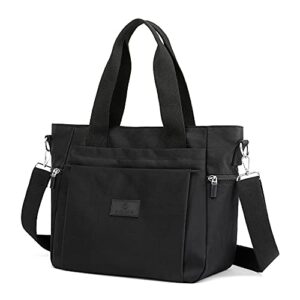 women’s handbags shoulder bags ladies casual top handle handbag shopper tote purse black