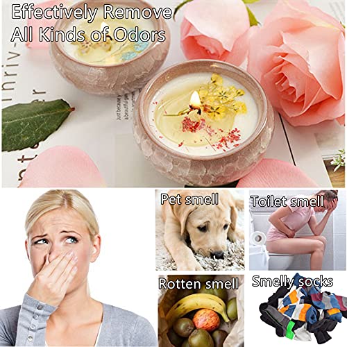 Scented Candles Gifts for Women, Aromatherapy Candle Set, Essential Oil Natural Soy Wax with Real Petal, 4 Pack with Porcelain Cans