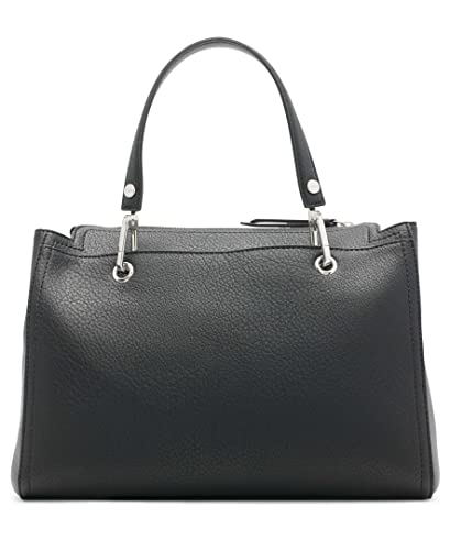 Calvin Klein Reyna Novelty Satchel, Black/Silver