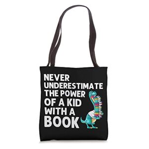 funny reading books gift for kids boys girls story reader tote bag