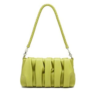 women shoulder bag pouch satchel bag dumpling handbag hobo bag (green)